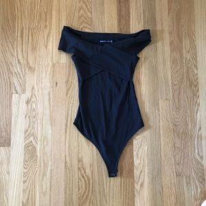 Abercrombie & Fitch Off The Shoulder Black Bodysuit